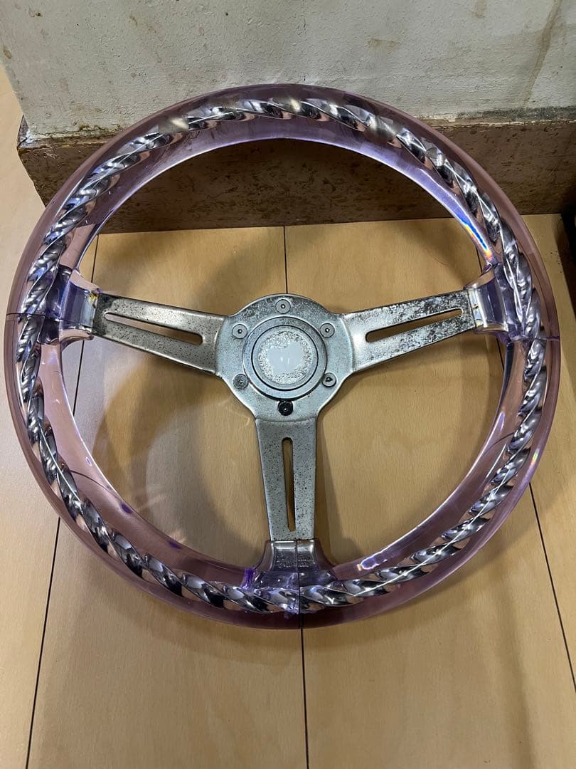 クリスタル　ツイスト　ハンドル　ローライダー　デコトラ　バニング 楽天市場】ウッドステアリング ウッド ステアリング クローム レディ