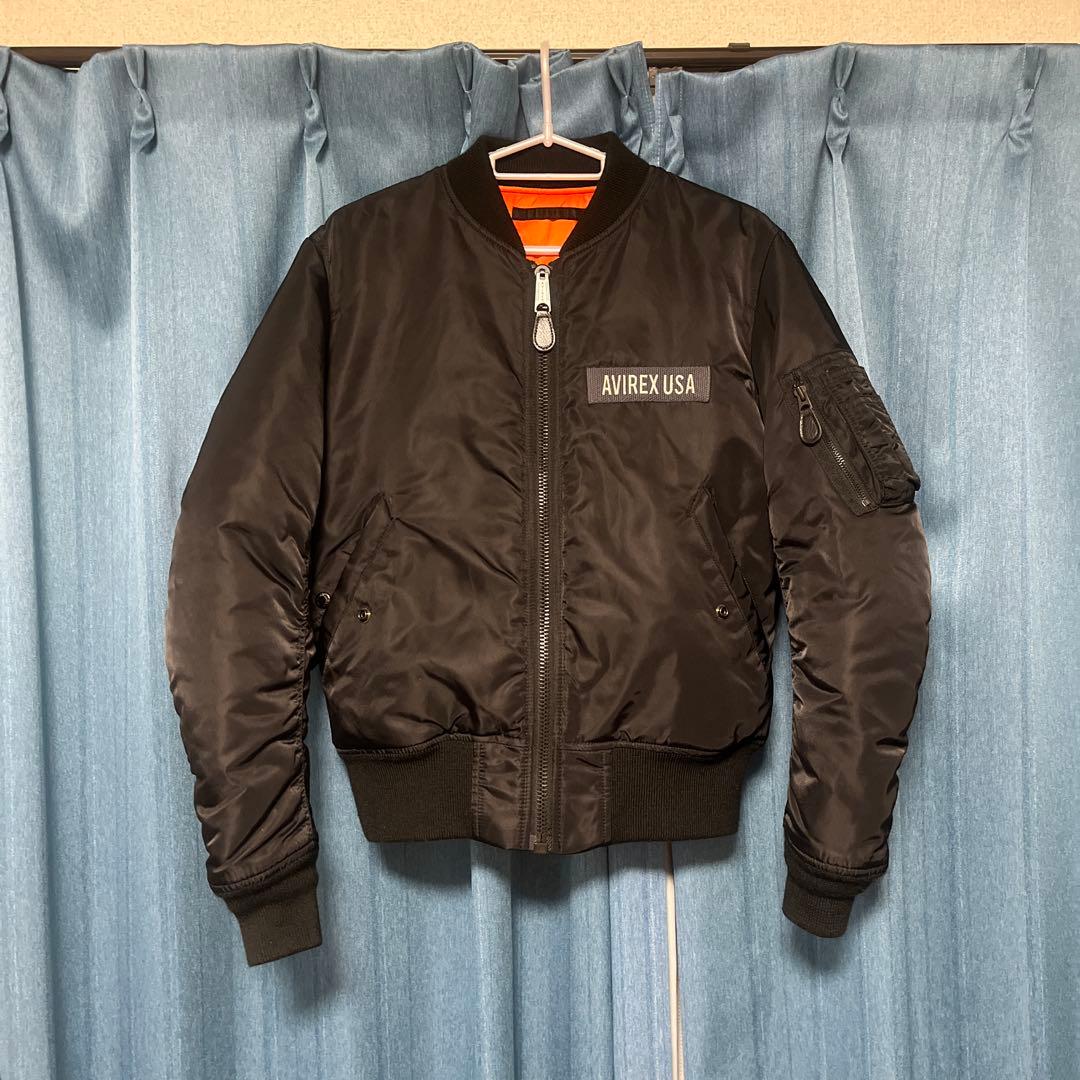 AVIREX USA MA-1 フライトジャケット ブラック COTTON LIGHT MA-1 ”U.S.COAST GUARD” | AVIREX（アヴィレックス