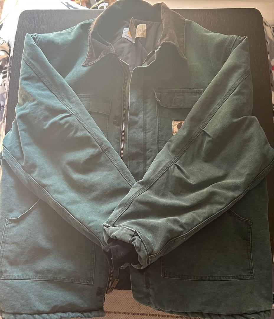Carhartt ダークグリーン作業用ジャケット I030822-19JXX1_ca49ff34-d3e0-