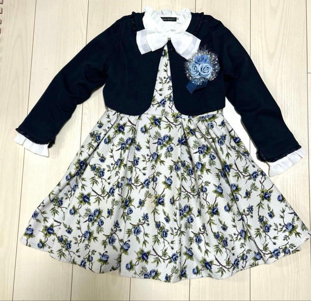 【美品】【120】BEBE セレモニードレス ワンピース卒園式 入学式 入卒園式・入学式などに着せたいお洒落セレモニー服｜子供服のべべモール