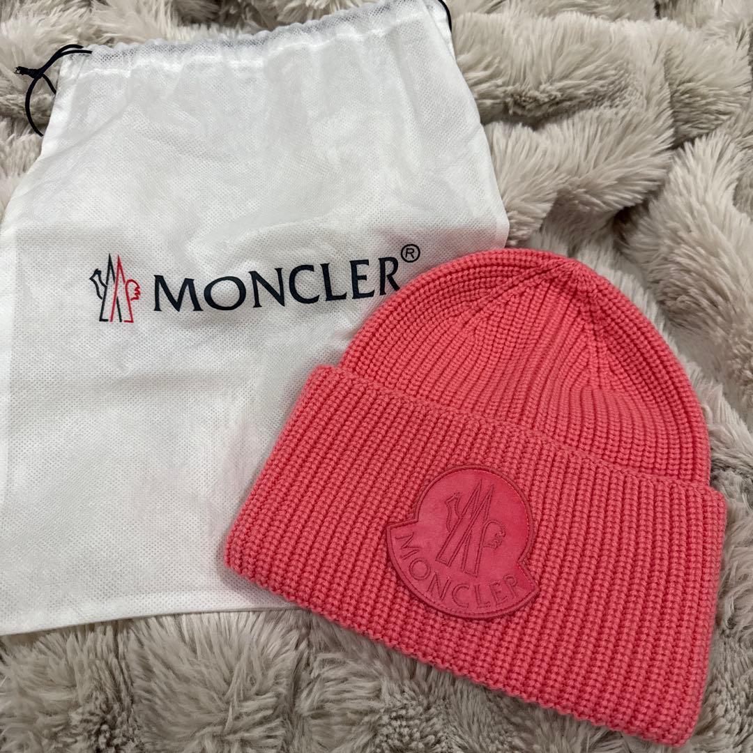 モンクレール☺︎ニット帽☺︎ビーニー☺︎ピンク MONCLER（モンクレール） HAT ニット帽 ビーニー ニットキャップ 帽子