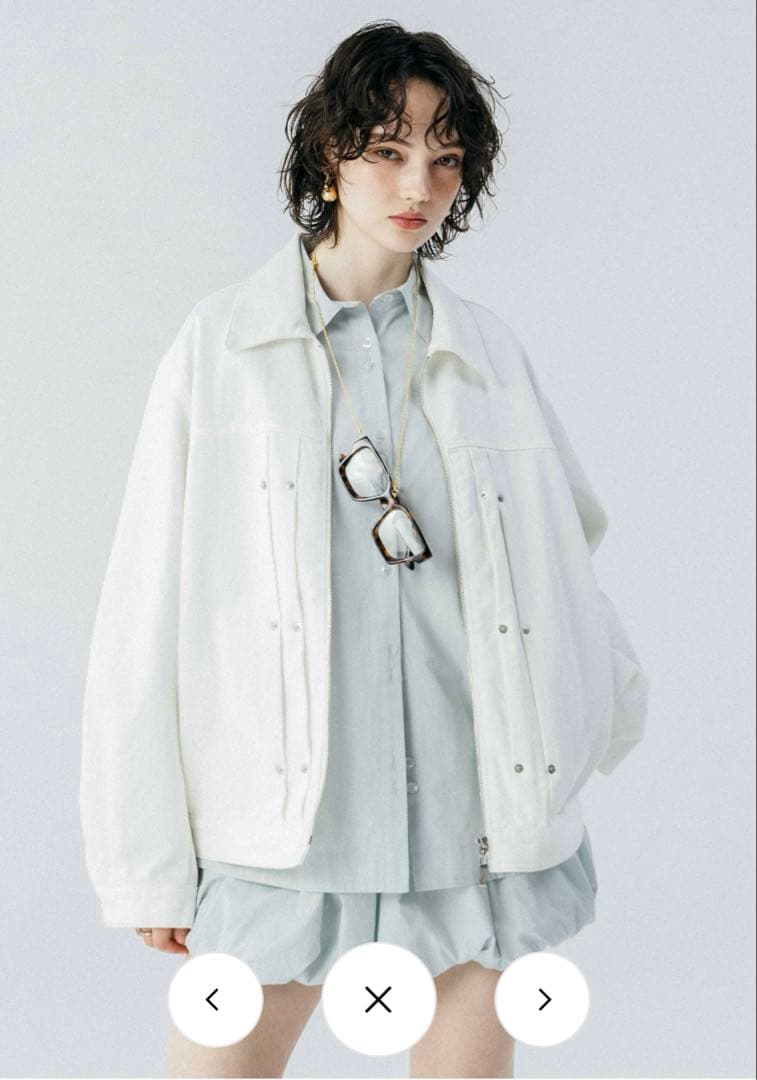 【限定値下げ】Olympia Denim Jacket White thetoé Olympia Denim Jacket – THE TOÉ