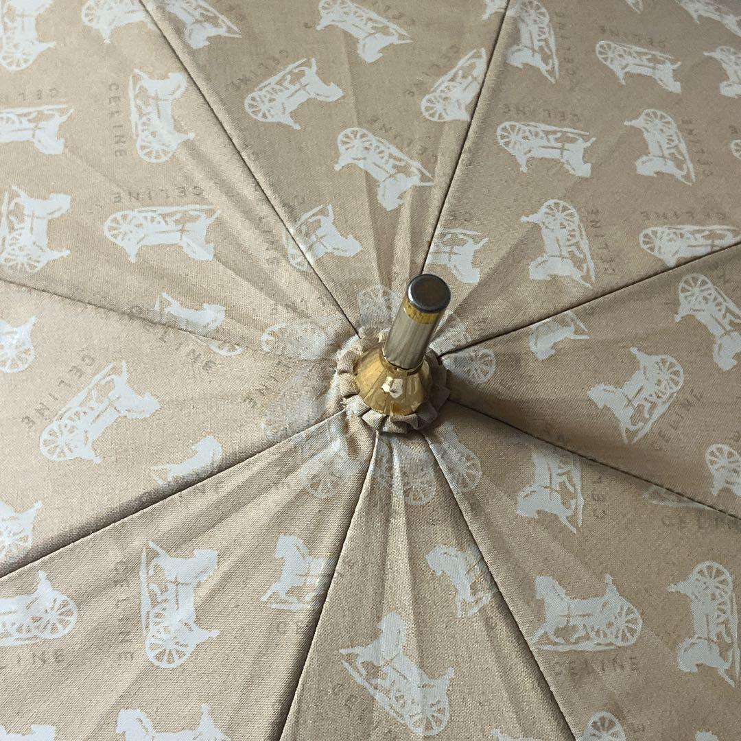 CELINE セリーヌ 晴雨兼用傘 馬車 総ロゴ 長さ調節可 - メルカリ