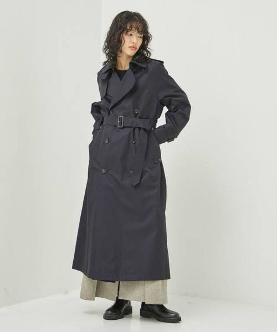 PUBLIC TOKYO ハイクラストレンチコート ネイビー PUBLIC TOKYO（パブリックトウキョウ） トレンチコート コート ハイ