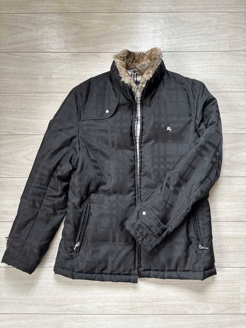 BURBERRY BLACK LABEL ファー付きダウンジャケット L 楽天市場】BURBERRY BLACKLABEL バーバリーブラックレーベル/ラクーン