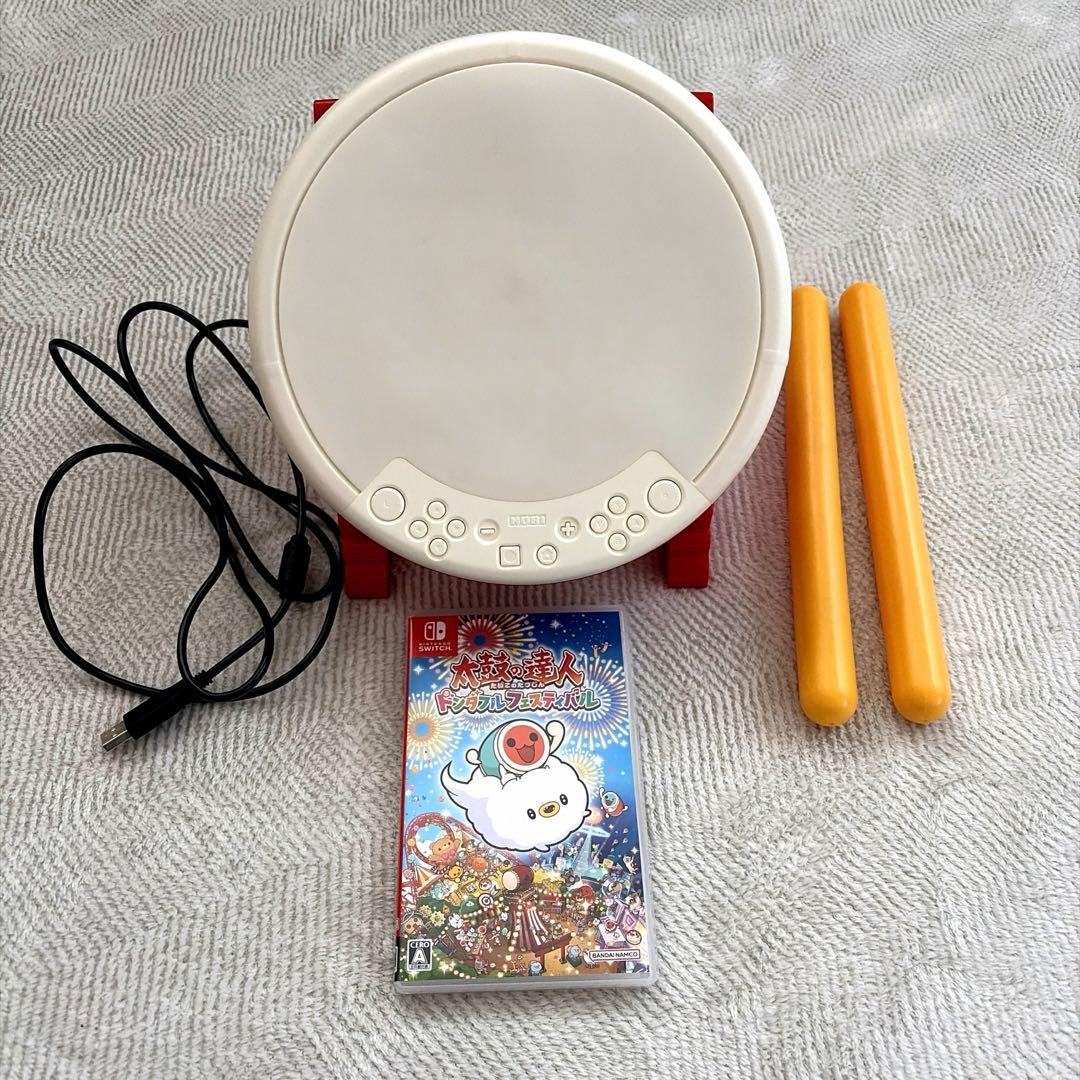 太鼓の達人 専用コントローラー 太鼓とバチ&ソフトセット Amazon.co.jp: 【任天堂ライセンス商品】太鼓の達人専用コントローラー