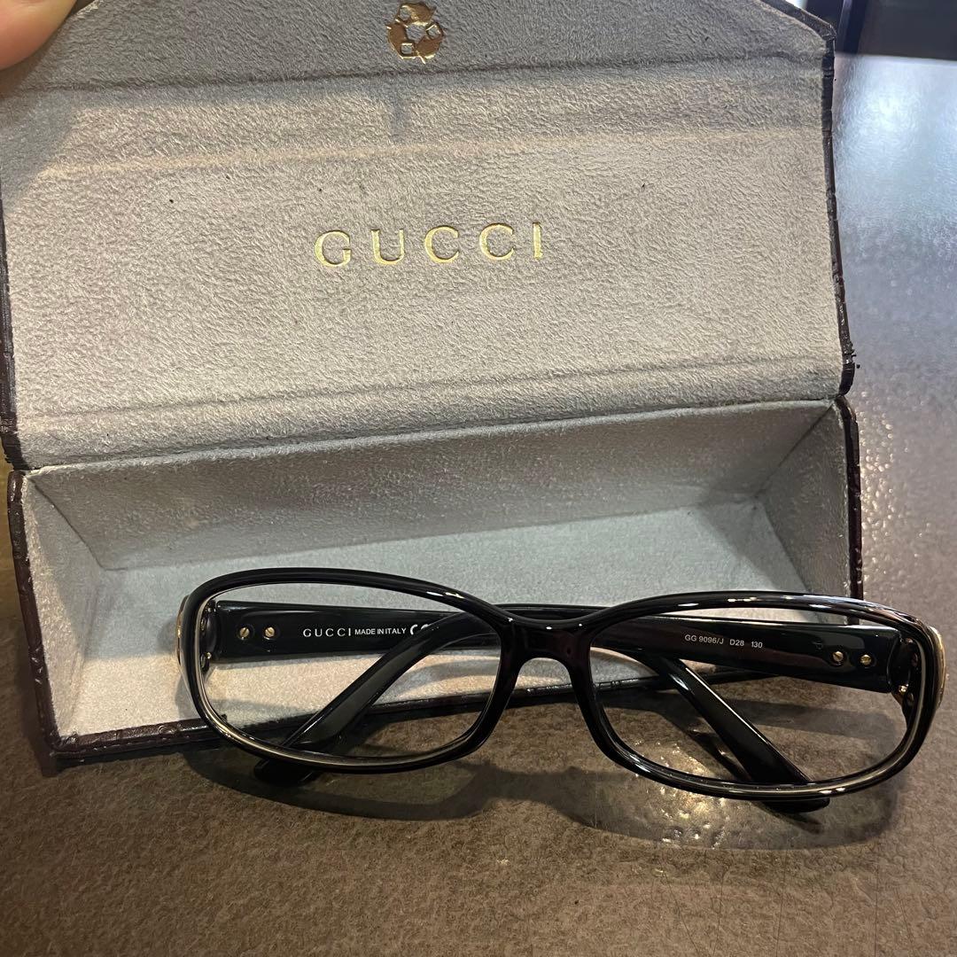 グッチ ホースビット メガネ 度入り GUCCI グッチ メガネ 度入り メガネ 眼鏡 ホースビット ゴールド 黒