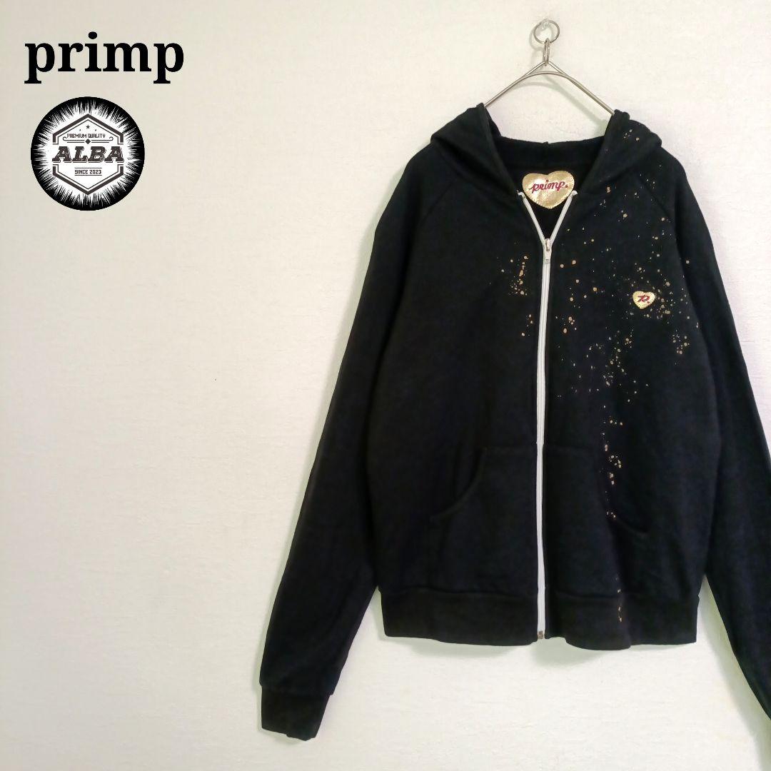 PRIMP　プリンプ　パーカー　ジップアップ　USA製　ユニコーン　ブラック　L 袖付きジップパーカー [機動戦士ガンダムUC（ユニコーン