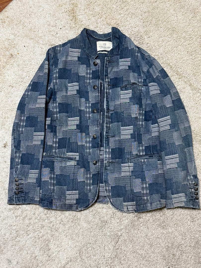 スコッチアンドソーダ　パッチワークジャケット CLOSET ブルゾン アウター 2WAYパッチワークジャケット メンズ
