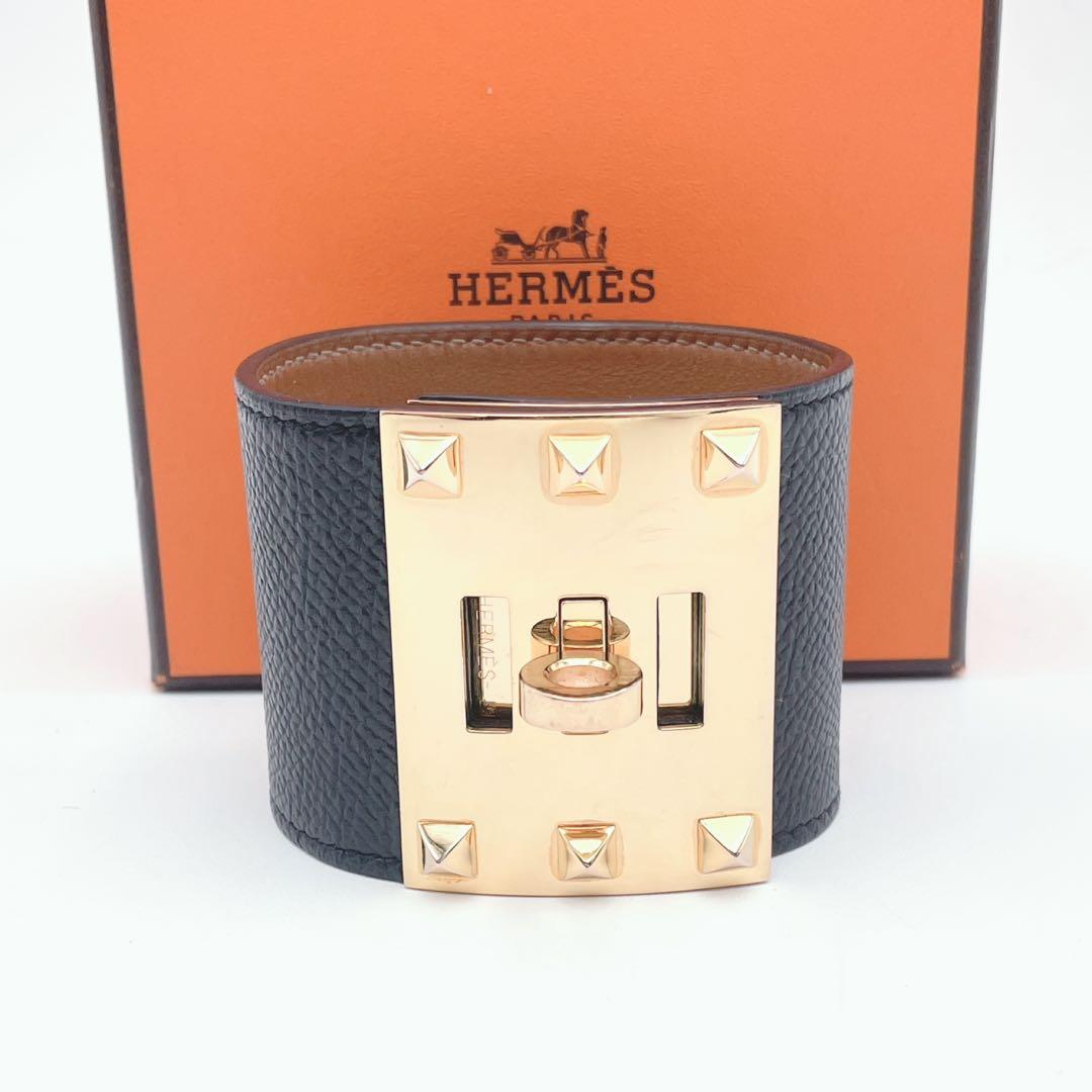 ✨️美品✨️エルメス ケリードッグ ブレスレット バングル ゴールド レザー S HERMES】エルメス ケリー ドゥブルトゥール ブレスレット レザー