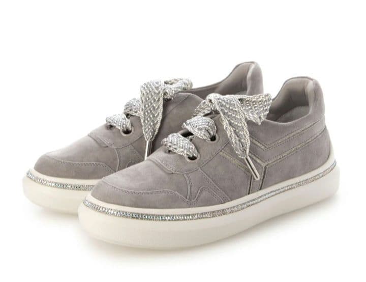 新品！箱付き！定価約２万円！LANVIN グレー スエード スニーカー ランバン オン ブルー LANVIN en Bleu 【大きいサイズ】ファットシュー