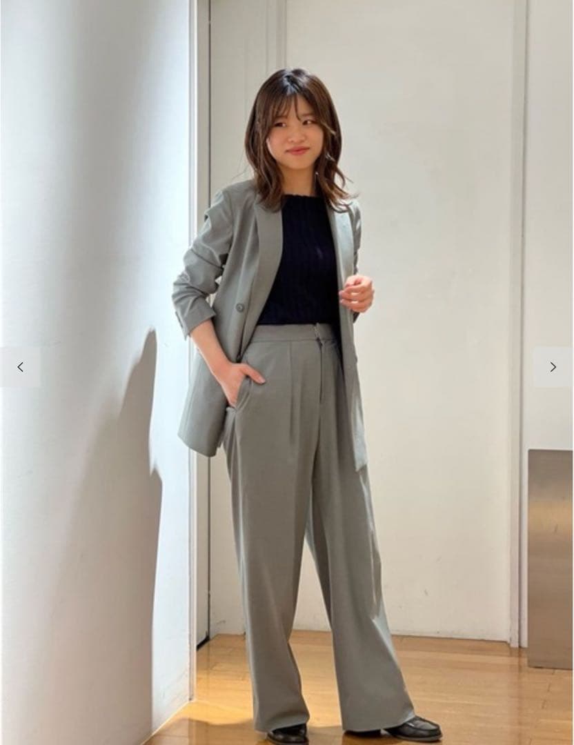 (現行品)スーツセレクト　ダブルスーツパンツセットアップ　洗える　ストレッチ SUIT SELECT スーツ 「セットアップ対応」「おうちで洗えるストレッチ