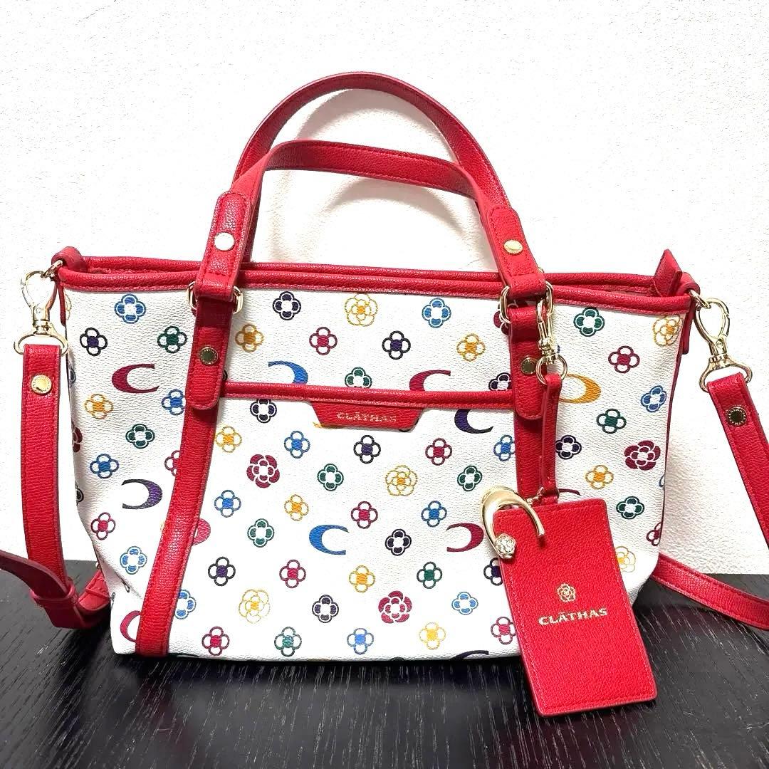 【クレイサス】バッグ　カメリアカラー　パスケース付き　レッド　かばん　未使用品 楽天市場】CLATHAS クレイサス（カラーピンク）（バッグ・小物
