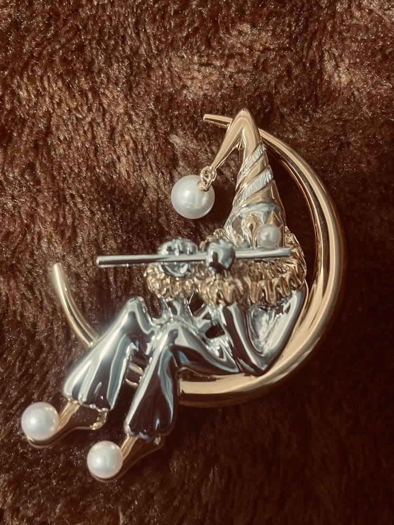 【新品】MIKIMOTO 月とピエロのブローチ（証明書あり） ミキモト/ブローチ/ゴールド×シルバー×アイボリー/ピエロの買取実績