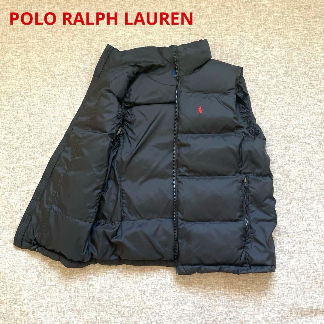 美品 ポロラルフローレン ブラック ポニー ダウンベスト XSサイズ POLO RALPH LAUREN（ポロ・ラルフローレン） ラルフローレン RALPH