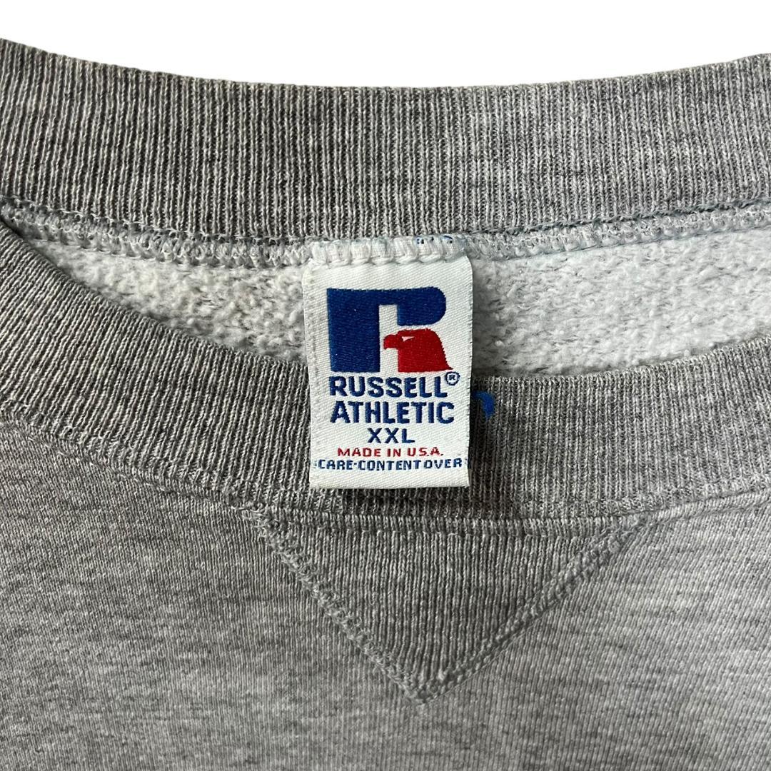 90s USA製 ラッセル 無地 スウェット グレー XXL 古着 vガゼット
