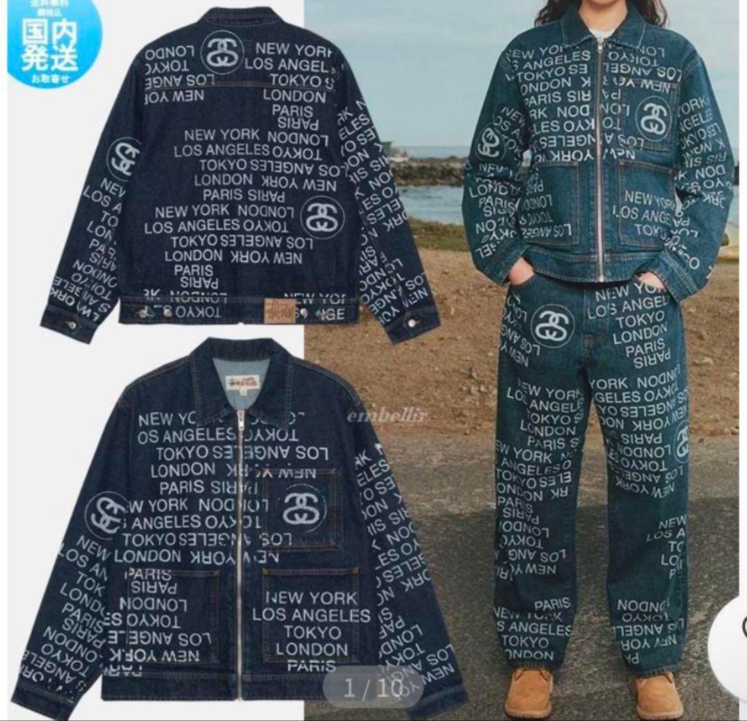 ジャケット・アウター Stussy Big Ol' Jean City Link jacket ☆関税込☆STUSSY☆Stussy Zip Work Jacket City Link Denim☆ (STUSSY