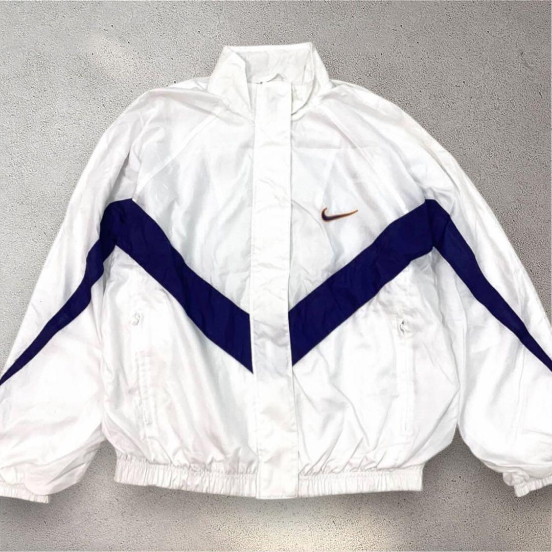90's NIKE ナイキ メンズ ナイロンジャケット ウィンドブレーカー NIKE - ナイキ 90s 00s オールド ウィンドブレーカー XL ネイビー