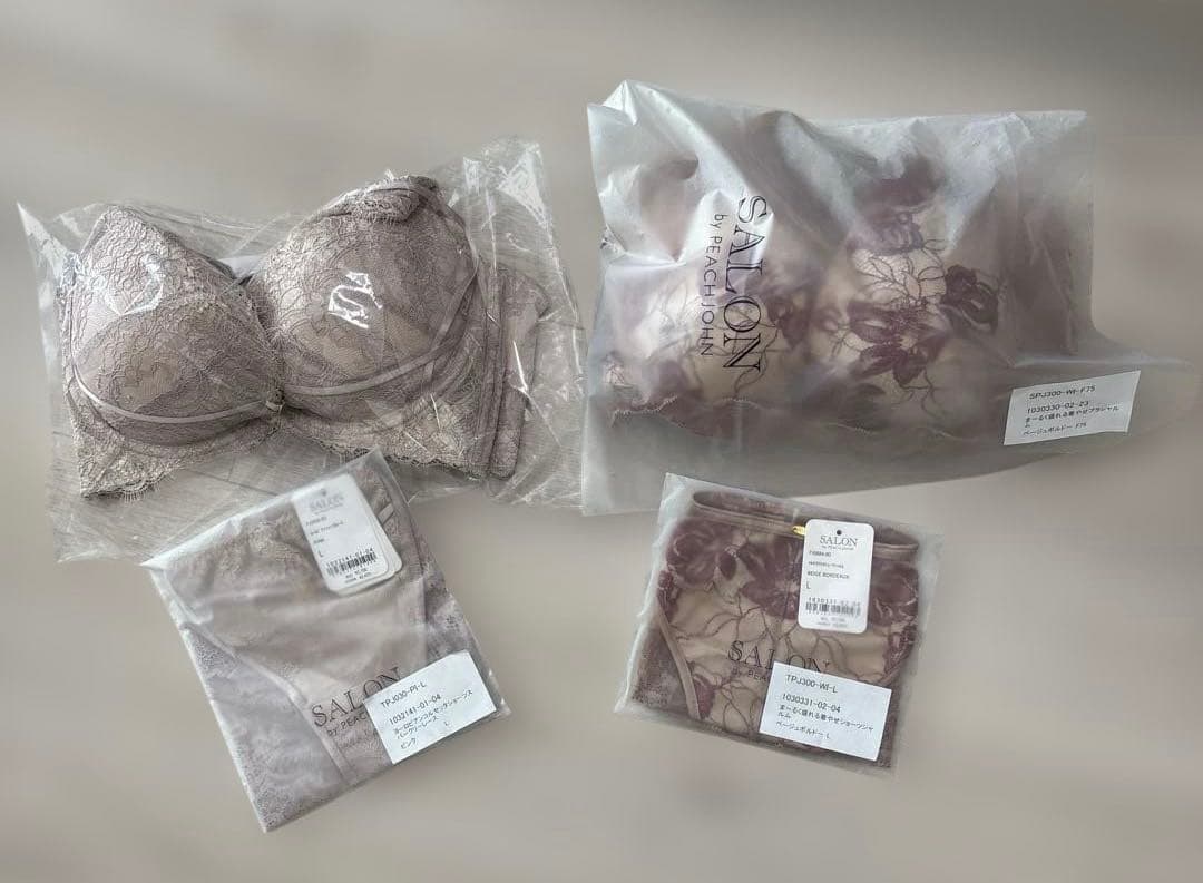 SALON by peach John 2種類2点セット　サイズF75 株式会社ピーチ・ジョン SALON by PEACH JOHN ブランド10周年！モデル