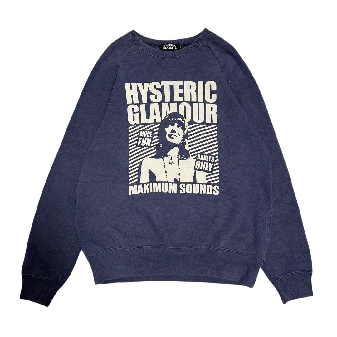ヒステリックグラマー　スウェット　ヒスガール　センターロゴ　ネイビー　紺　M HYSTERIC GLAMOUR（スウェット）のフリマアイテム一覧