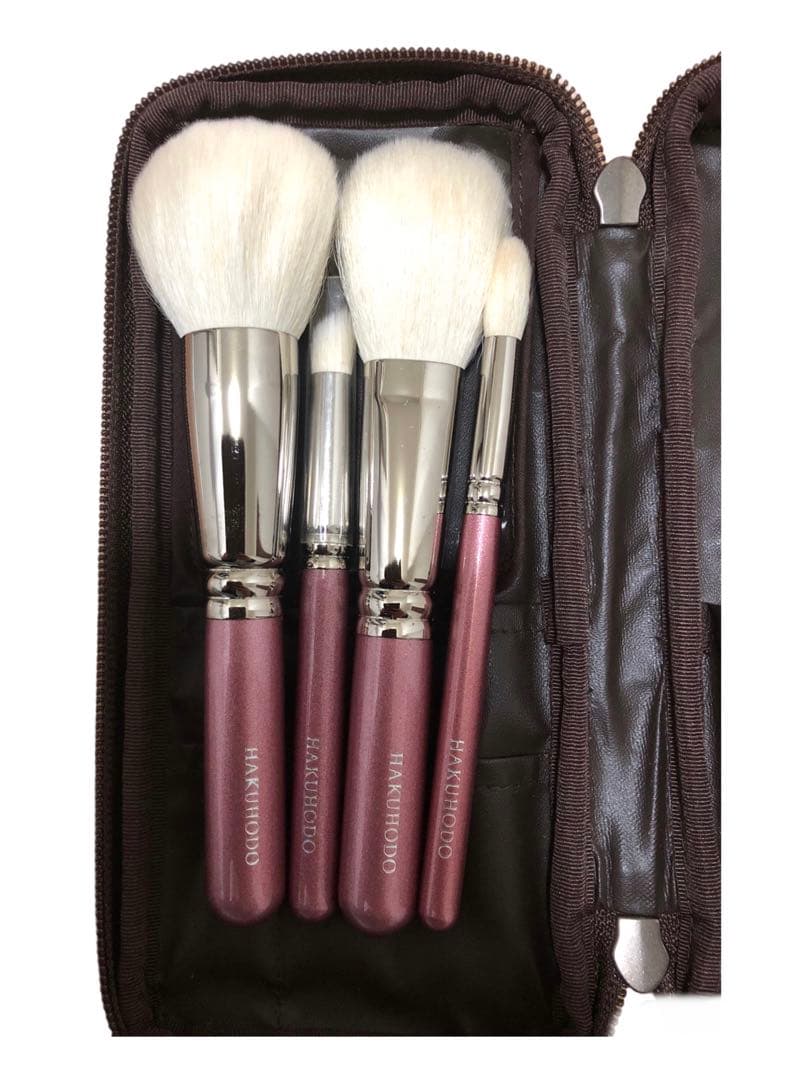 【リンカセイ】 白鳳堂　メイクブラシ　ポーチセット 黒檀携帯ミニセット (7本+ケース付き) – 白鳳堂 - 公式オンラインショップ