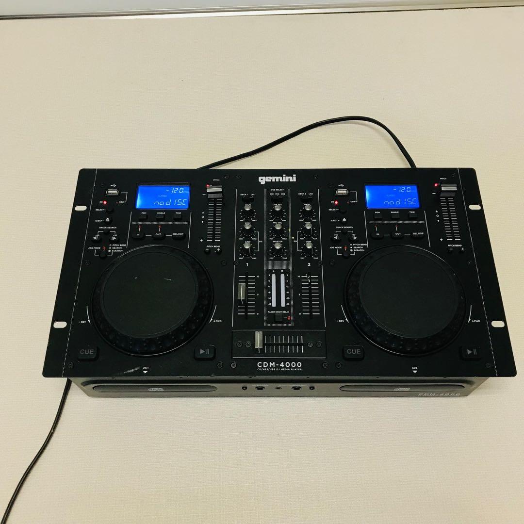 GEMINIミキサー一体型　オールインワンDJプレーヤー/CDM-4000動作品 Amazon | GEMINI MP3 / CD DJ ワークステーション デュアルCDJ PLAYER+