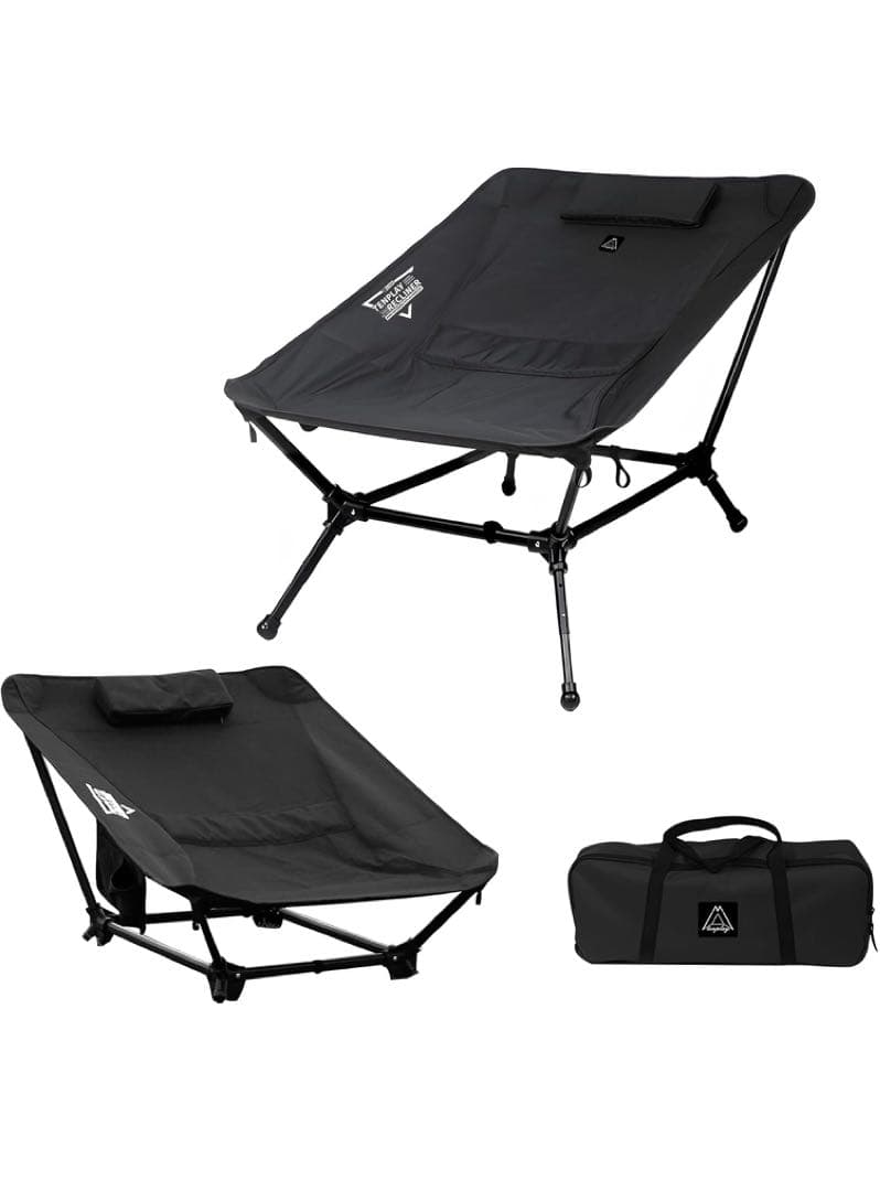 【新品】TENPLAY リクライニングチェア アウトドア 黒 高さ角度調節 Amazon｜TENPLAY 2025年モデル リクライニングチェア アウトドアチェア