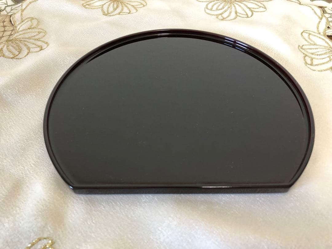 越前塗半月型盆5枚セット 木箱付き（未使用） オンライン シ