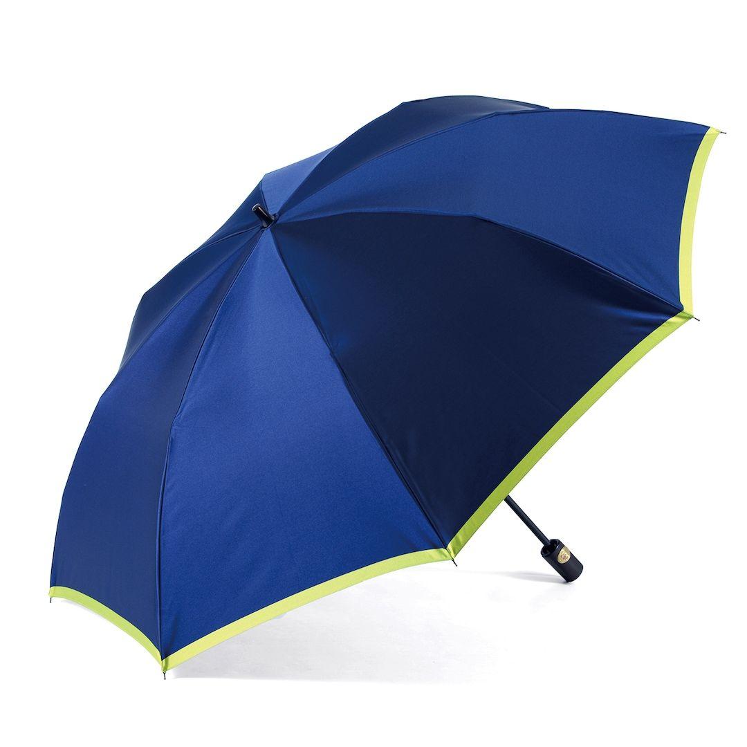 前原光榮商店　トンボ洋傘　雨傘 ボーダー 折りたたみ ネイビー×ライトグリーン メンズ雨傘】ボーダー-折りたたみ-グレー×グリーン｜トンボ洋傘前原
