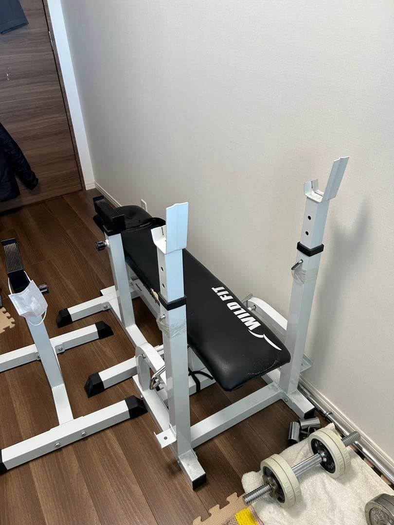 （yoさん専用）WILD FIT ベンチプレス　ウェイト付き WILD FIT（ワイルドフィット） プレスベンチ / 筋トレ ベンチプレス 高
