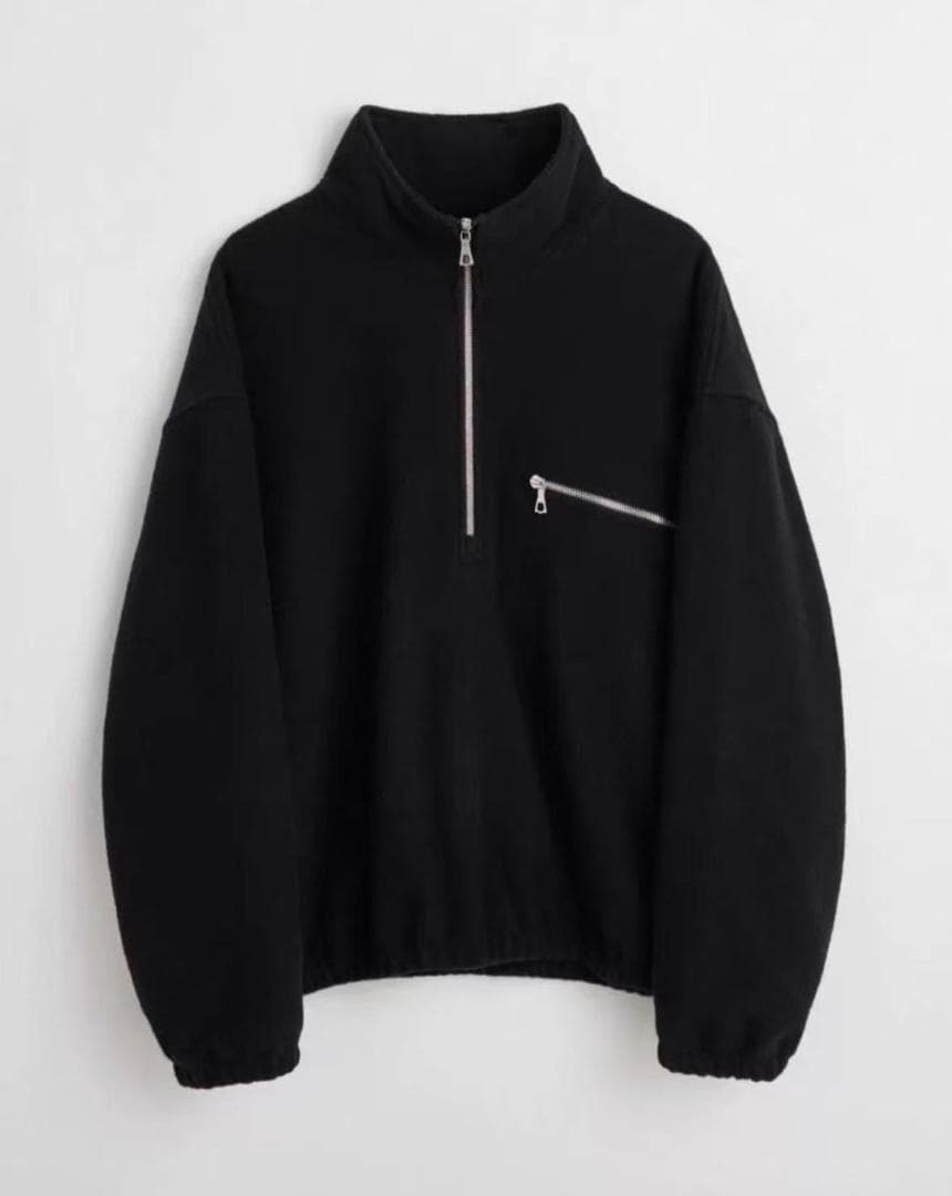 rier 黒 フリース ハーフジップ トレーナー L フリースハーフジップトレーナー【大きいサイズ有】 通販【ニッセン】
