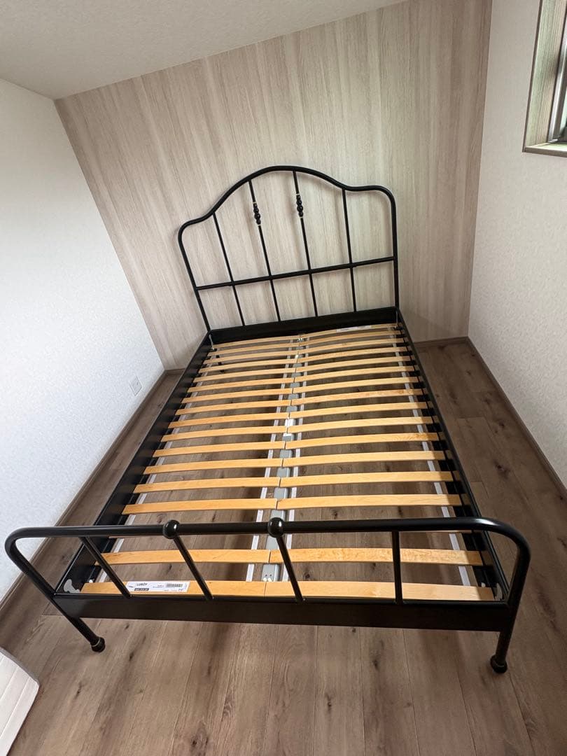 IKEA SAGSTUA サグストゥーア ベッドフレーム 専用すのこ　ダブル IKEA/イケア/通販】SAGSTUA サグストゥーア ベッドフレーム, ブラック