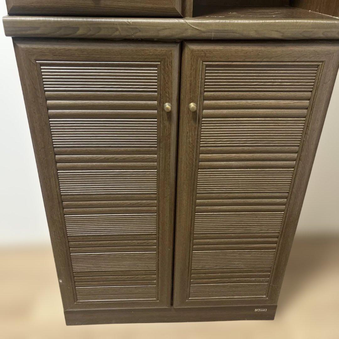 昭和レトロ ユーアイ家具 下駄箱 シューズボックス ミラー付 - メルカリ